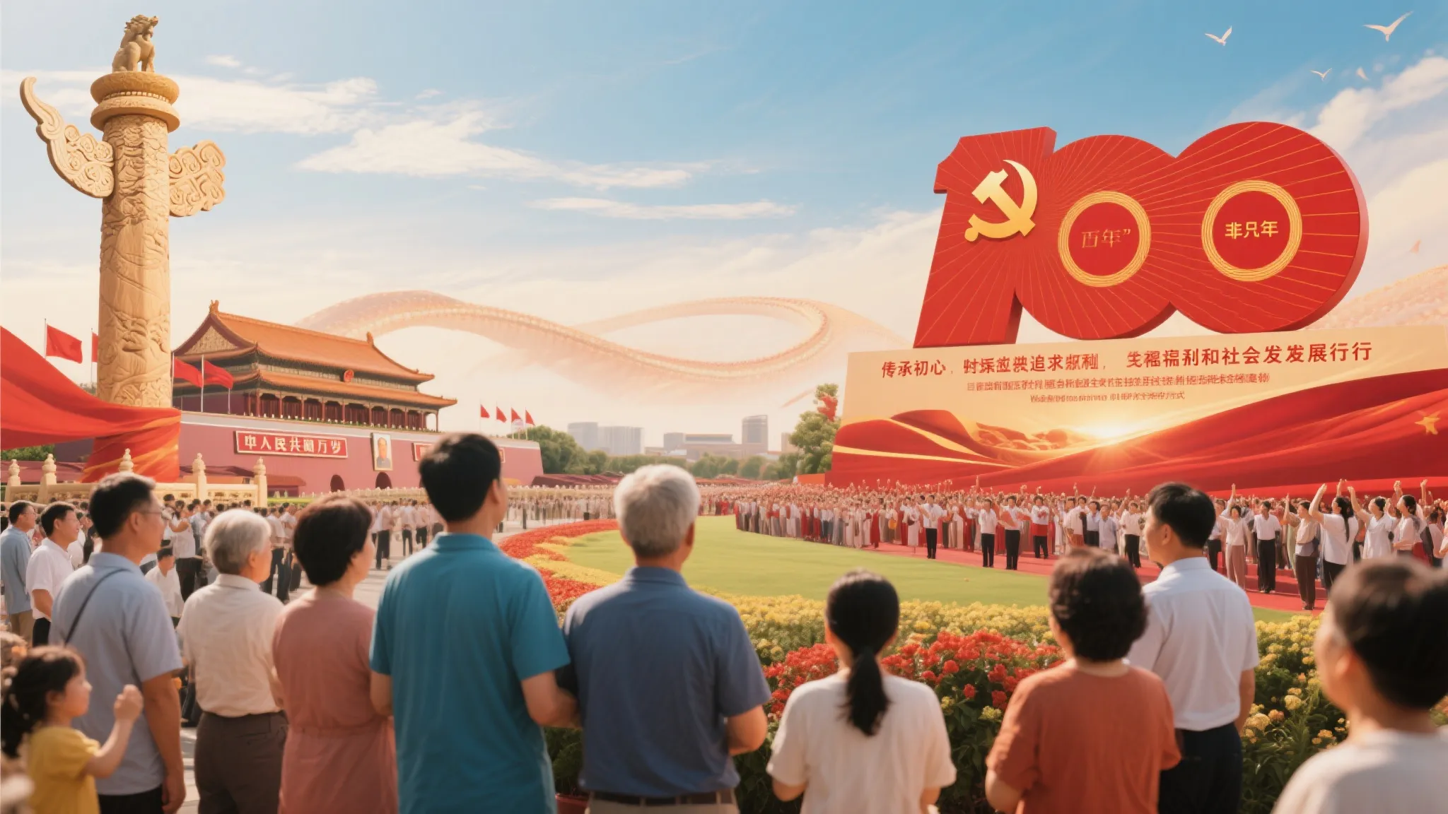 庆百年辉煌，共绘幸福篇章